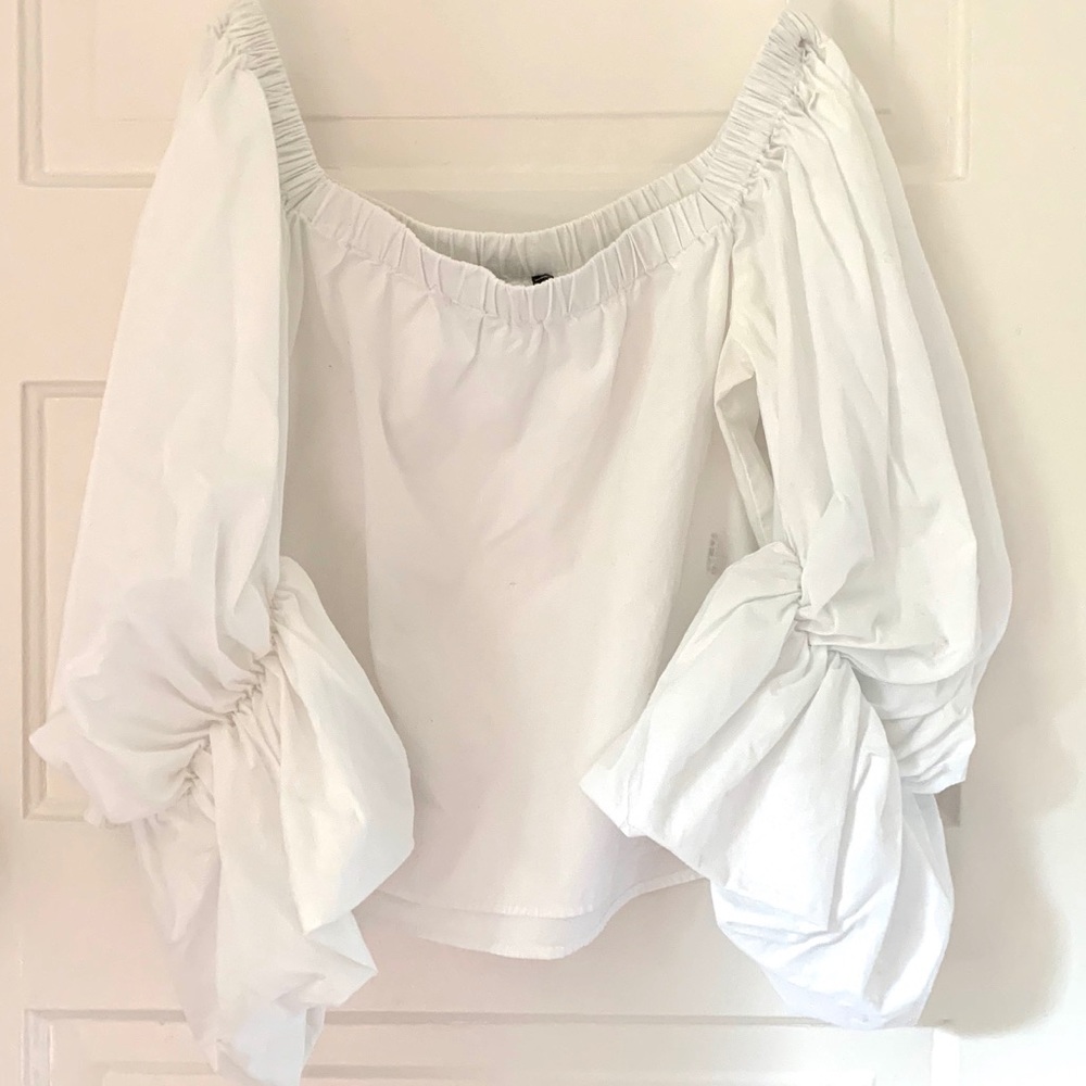 ZARA Off-the-Shoulder Flouncy Blouse